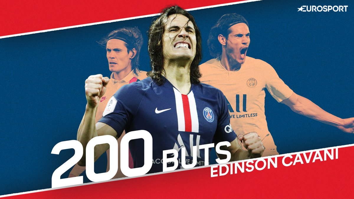 Eurosport_FR's tweet photo. CAVANI PUISSANCE 2⃣0⃣0⃣ #PSGFCGB https://t.co/3AcUvNIOFc