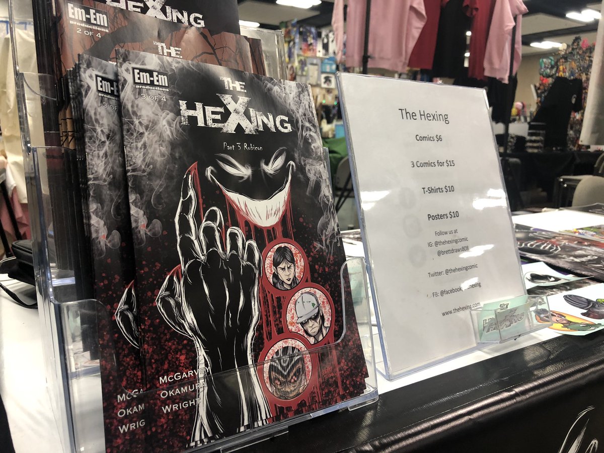 TheHexingComic's tweet photo. Last day of Amazing Comic-Con Aloha 2020! Stop by artist alley, booth E2. Get issue 3 of the hexing, prints, stickers, and personalized sketches. Today is also Kids Day! Any minor under 10 gets in free today. For more information go to https://t.co/MUSeZH49nP https://t.co/i5CvsCZkUh