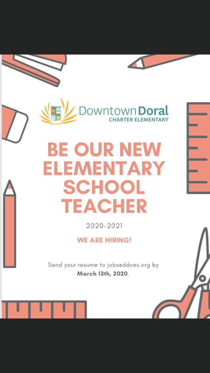 DDCESDOLPHINS's tweet photo. Job openings for the 2020-2021 school year! Join the DDCES family! Please see attached flyers for more details. 🐬 https://t.co/rw914G0kHB