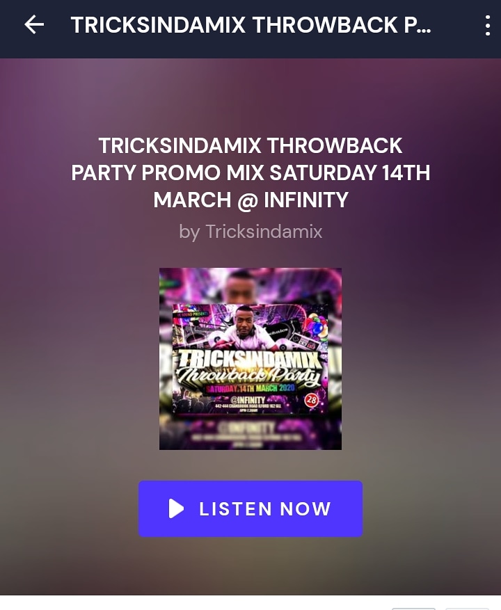Go check out the online mix for the Throwback Party Saturday 14th March go get your tickets online via fatsoma.com