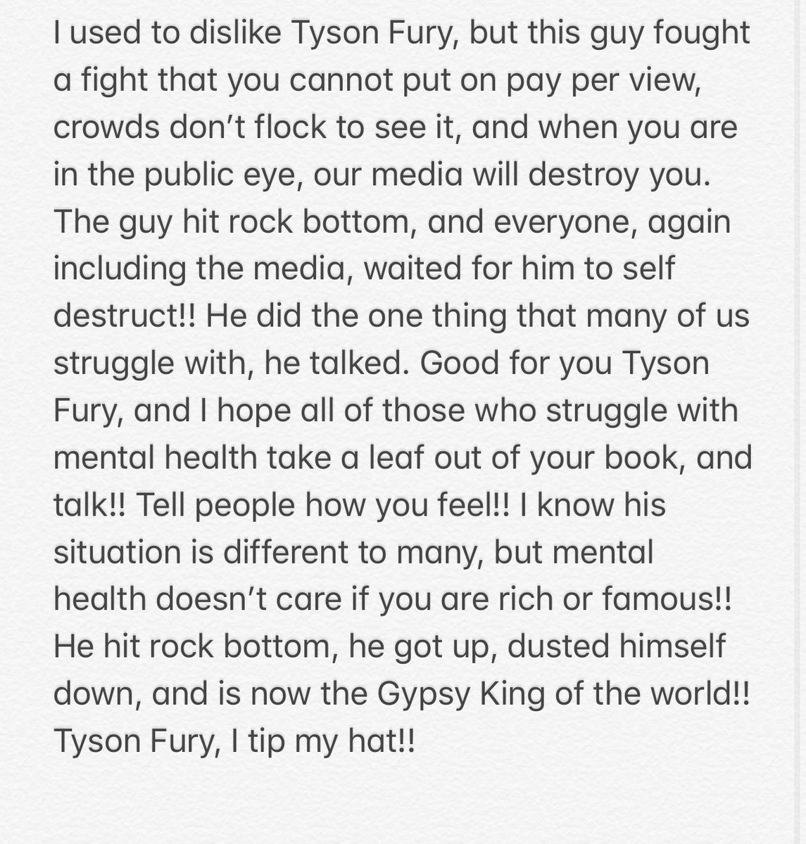 MrBickers536's tweet photo. @Tyson_Fury https://t.co/ntIjTsZl9i