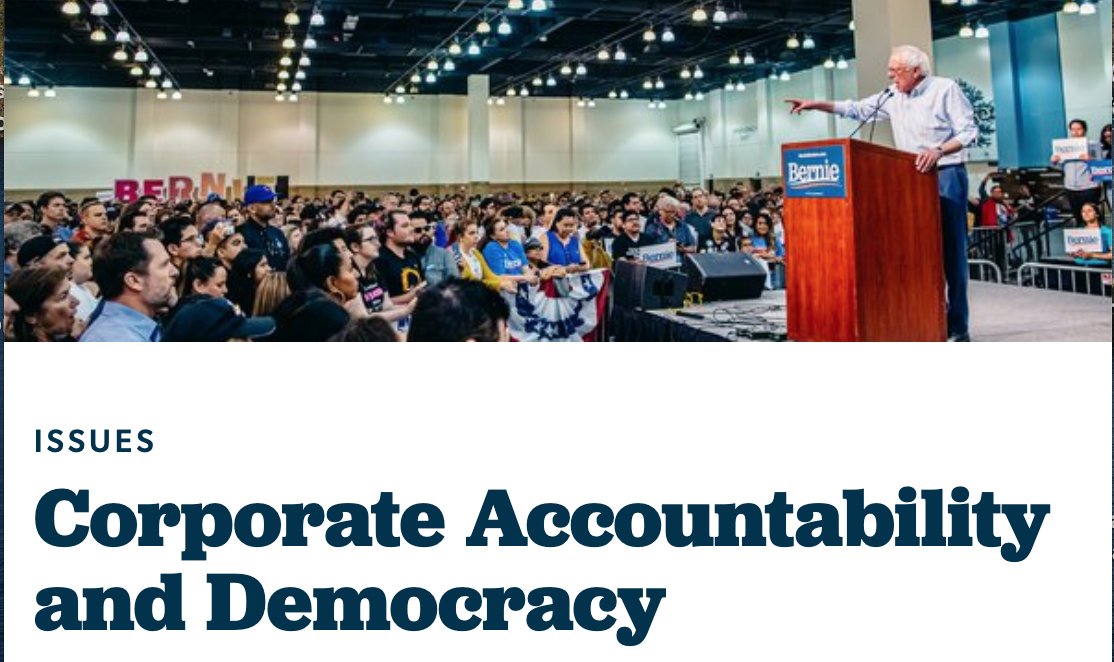 kenjbarnes1's tweet photo. Have any of you ever read @BernieSanders' "Corporate Accountability" plan?! Sen. Sanders doesn't believe in private biz ownership and promises to (1) redistribute 20% of the stock and 45% of board seats of public companies. It's an anti-American platform that will re-elect Trump. https://t.co/91wDdGm3XD