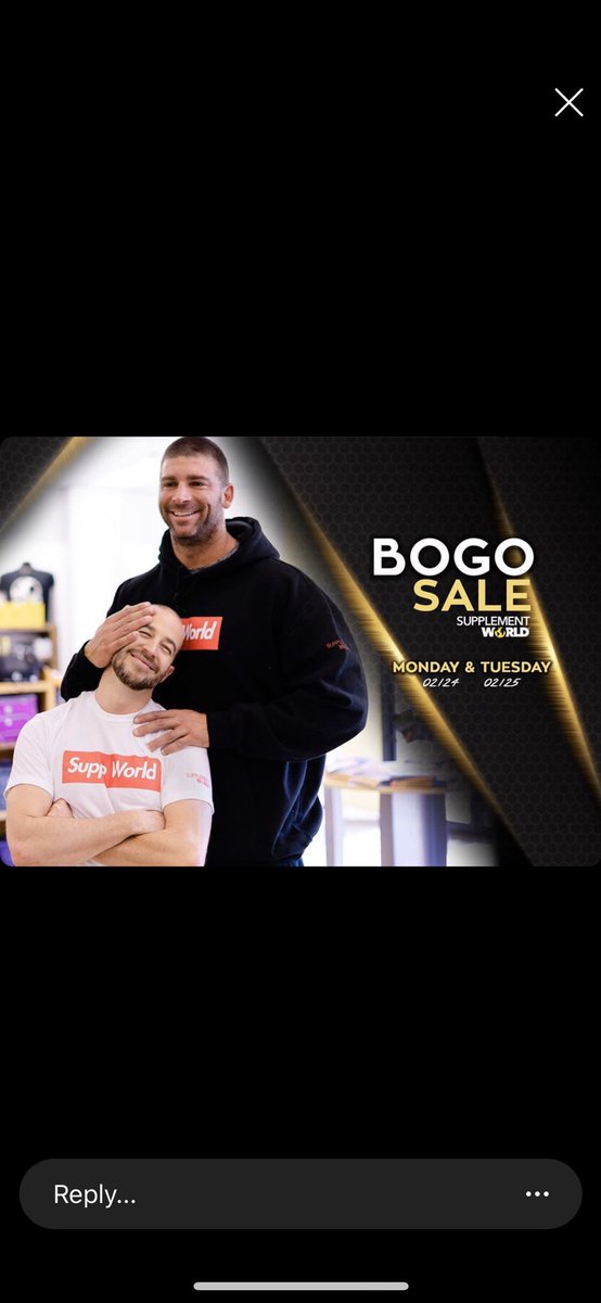 onnxjeffmac's tweet photo. There’s no better time to go all in on your health &amp; fitness goals then our 2-day BOGO Sale starting tomorrow! Any &amp; all supplements in the store will be:
🔽
Buy 1 Get 1 50% Off
Buy 2 Get 1 Free
Buy 3 Get 2 Free
(Mix &amp; match *limit 1 protein*)
🔼 https://t.co/qU9ZfwgiVY