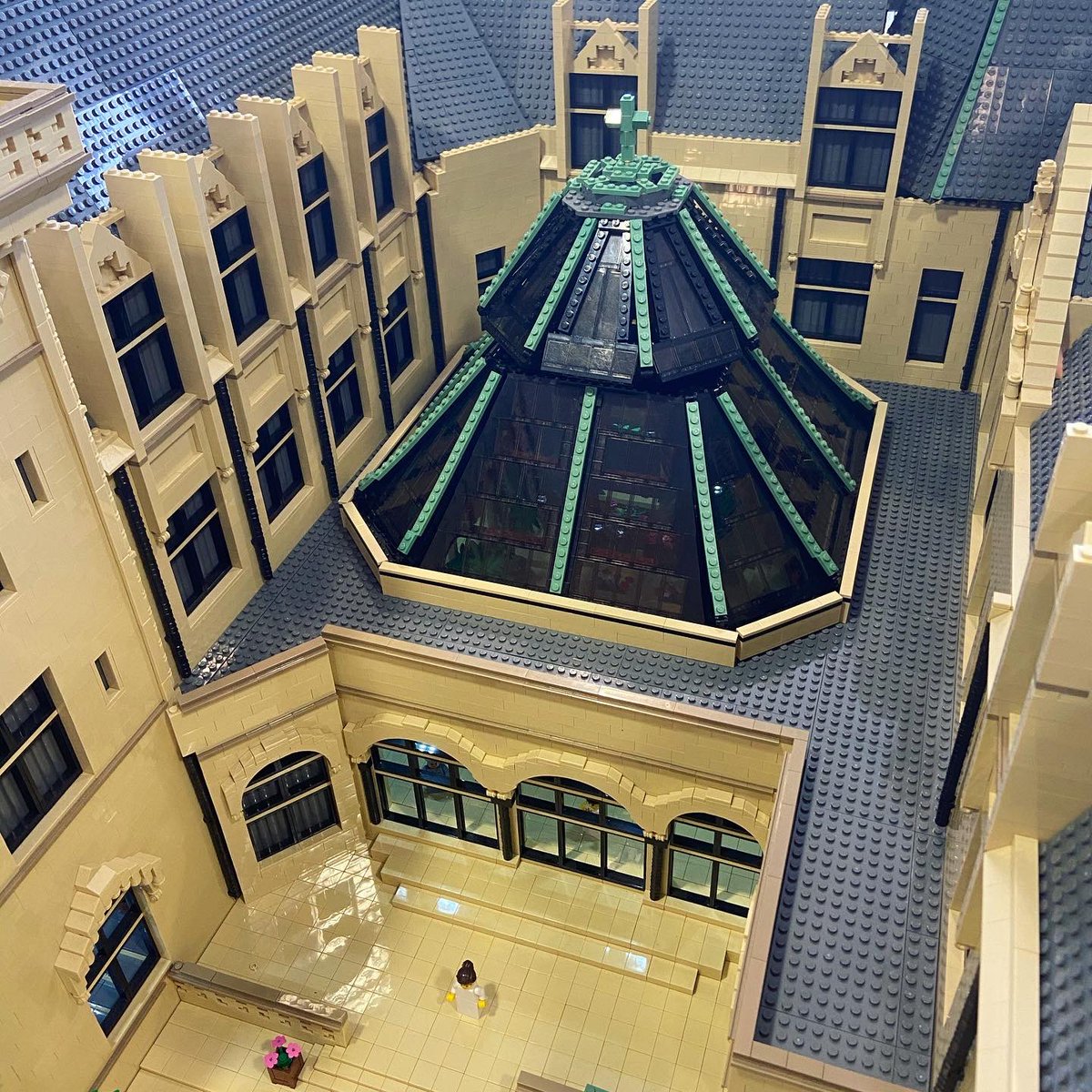 HillYeah7's tweet photo. The custom-built Lego “Brickmore” is on display at @boonelibrary. It’s a Lego model of the Biltmore mansion featuring 60,000+ bricks & 1,200+ build hours; built the members of the OKILUG brick club in Cincinnati. #lego #legocustom #Brickmore #Biltmore #okilug #cincinnati #nky https://t.co/eSBRbT4JFg