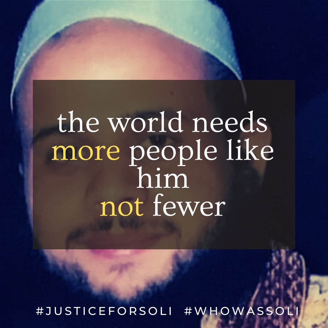 Justice4Soli's tweet photo. If you never met Soli, you should know that those who knew him describe him as a gentle giant, a humble, honest, and hard-working man. Our world needs more people like him, not fewer. #JusticeForSoli #WhoWasSoli https://t.co/hmwxya0wTi