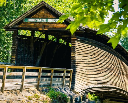 Humpback Bridge oldest one in VA #humpbackbridge #naturalvirginia #loveva #explorevirginia #virginiaisbeautiful #coveredbridge #alleghannyhighlands