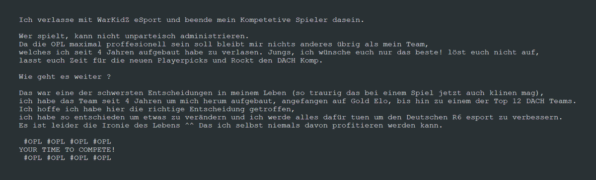 ShadowOPL's tweet photo. Das Ende meines Kompetitiven Daseins

Der Beginn meines Kompetitiven Daseins https://t.co/P3p8AUpzmU