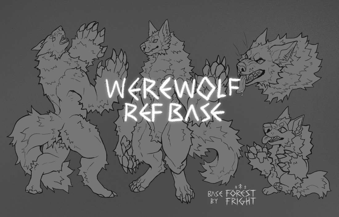Werewolf Ref Sheet Base Front View Only Payhip Fossapunk: Werewolf