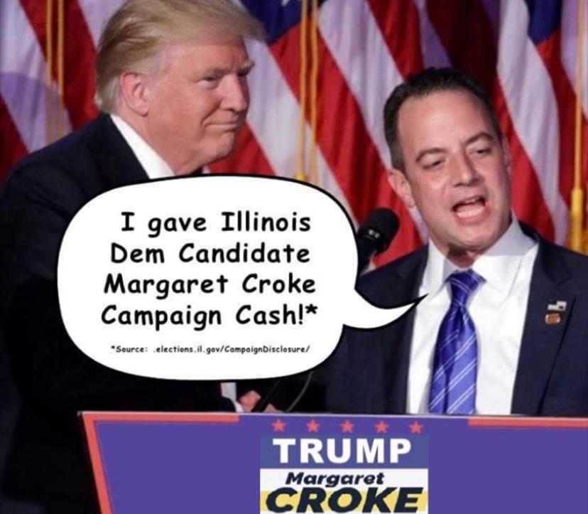 jimmygarfield's tweet photo. 1/3 We already can't trust her to stand up to Mike Madigan...How can we trust @Croke4Illinois to stand up for us against the @NRA when she takes money from @realDonaldTrump staff @Reince #twill #reformfirst #hypocrite https://t.co/xHkGnKQIxP