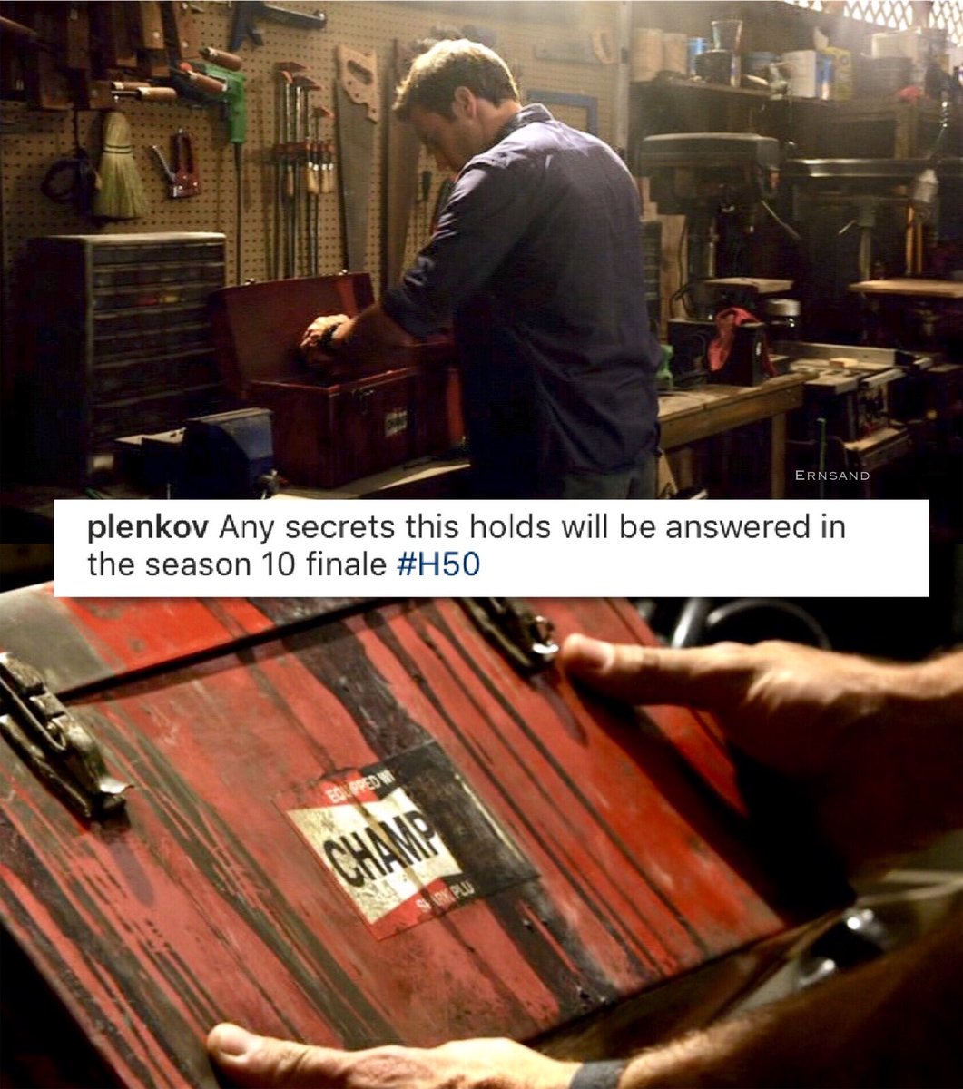 ernsand2's tweet photo. Champ Box - Any secrets this holds will be answered in the Season 10 Finale #H50 #ChampBox https://t.co/CM9qyGGbdf