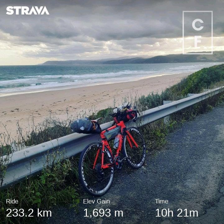 233 km from Melbourne to Apollo Bay. #roadbiker #roadbikelover #roadbikelife #cycling #cyclinglife #cyclingshots #cyclingpic #cyclingday #bicyclelife #stravacycling #longdayinthesaddle #exploreaustralia #oceanview #beachview strava.app.link/5FCsbnn4j4