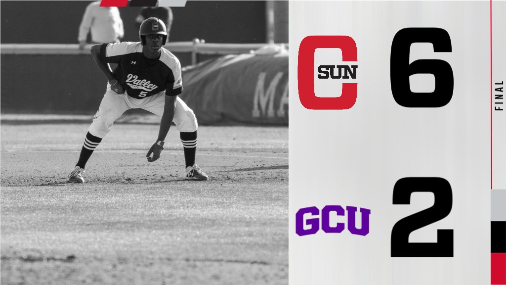 FINAL from GCU:

7-0 start best since 1993!

Clarke - 3 RBI, 2 hits, 1 HR
Le - 2 hits, 1 RBI
Ruiz - 2 hits, 1 RBI

W - Lizik (1-0) - 2 IP, 1 H, 1 R, 2 K

#UniteTheValley