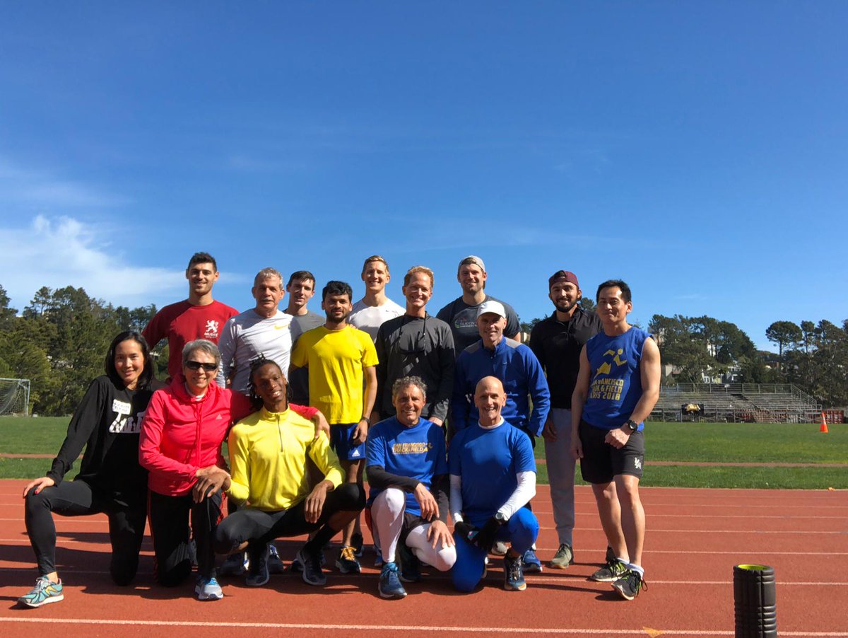 track_sf's tweet photo. Cheers to another successful Sunday practice with San Francisco Track &amp; Field Club. 

Please provide a warm welcome to five fresh faces: Christian, Tyler, Cole, Kevin, and Steven. https://t.co/YimUCcyOna