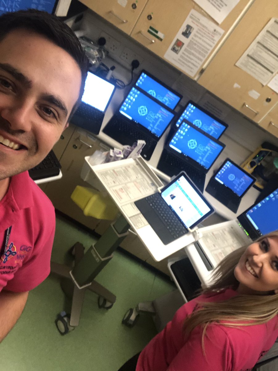 Marc_DHCW's tweet photo. Checking our devices are all ready for our digital nursing documentation pilot at Neath Port Talbot’s Neuro Rehab Unit tomorrow! #digitalhealth #digitalfirst @SwanseabayNHS! 🏥💻 @DigitalSBUHB @BrianOwens68 @AmySaun19053632 @MattSBUHB @DeeSwanseaBay1 @NWISupdates @NDigitalchange https://t.co/4HLmSARGZf