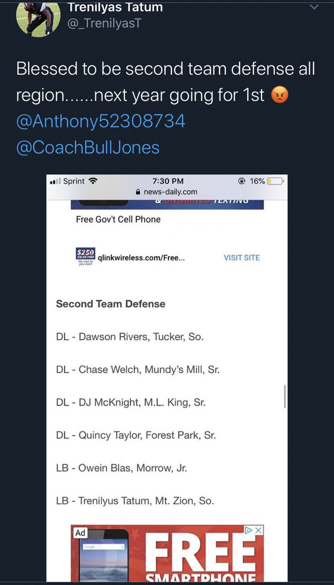 _TrenilyasT's tweet photo. A year ago I told myself I’m going to make First team defense and I did , well next year Im going for All-state / All American 🙏🏾🙏🏾 https://t.co/zeN3VHqRf0