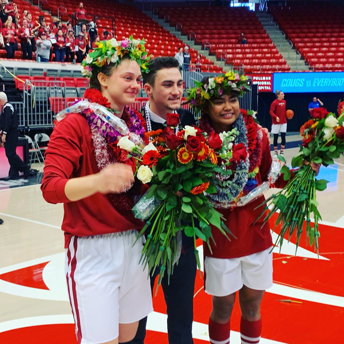 katiecoug's tweet photo. #SeniorDay for my boy and two of the best to ever wear the Coug uniform. I’ve loved watching @chanelle_molina and #bobibuckets play! See you in Vegas! #GoCougs @NellyBaseball16 https://t.co/tzb0r4lEjG