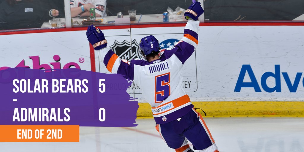 OrlandoHockey's tweet photo. Put your hands up if you're finishing the second period up 5-0! #OSBvsNOR https://t.co/iI209uaQWH