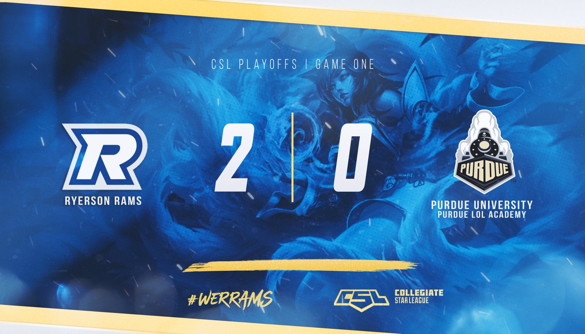 TMUEsports's tweet image. Big shoutout to our League of Legends team who went 2-0 with @PurdueGamers in their first game of the @CStarleague Playoffs! Good game to everyone! 

#WeRRams