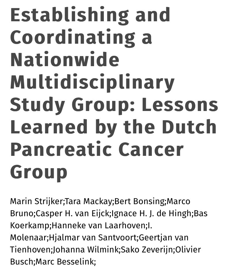 MarcBesselink's tweet photo. Establishing a Nationwide Multidisciplinary Study Group: Lessons Learned by the Dutch #PancreaticCancer Cancer Group #oncology #surgery #collaboration #SoMe4HPB @IHPBA @EAHPBA https://t.co/bjakgR0QOn https://t.co/rnzqxXEDRQ