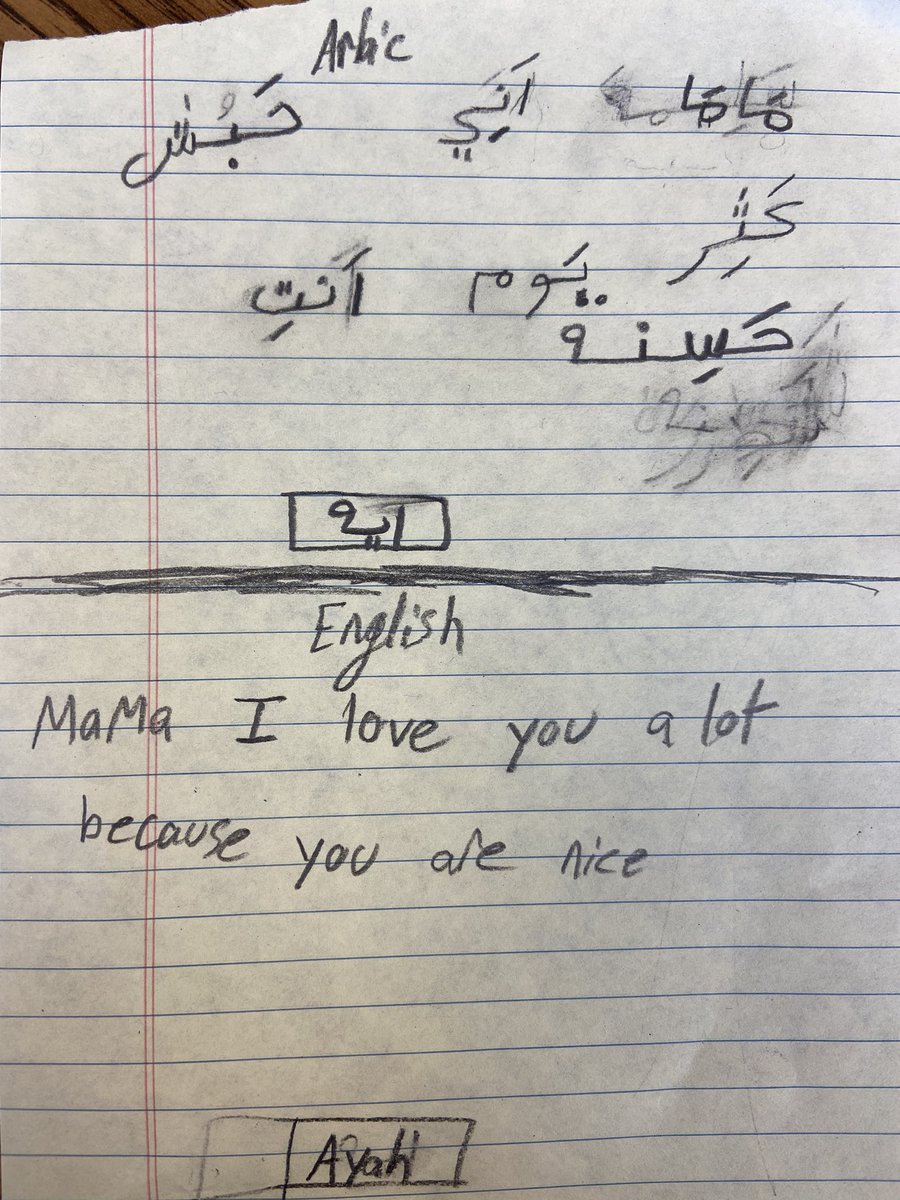 mrskellyalbrig1's tweet image. Ended Random Act of Kindness Week with a quick note to someone at home telling them how much they mean to us. In whatever language they wanted🥰 #makekindnessthenorm #Twolanguages #bilingual #culturematters #glenoaksschool