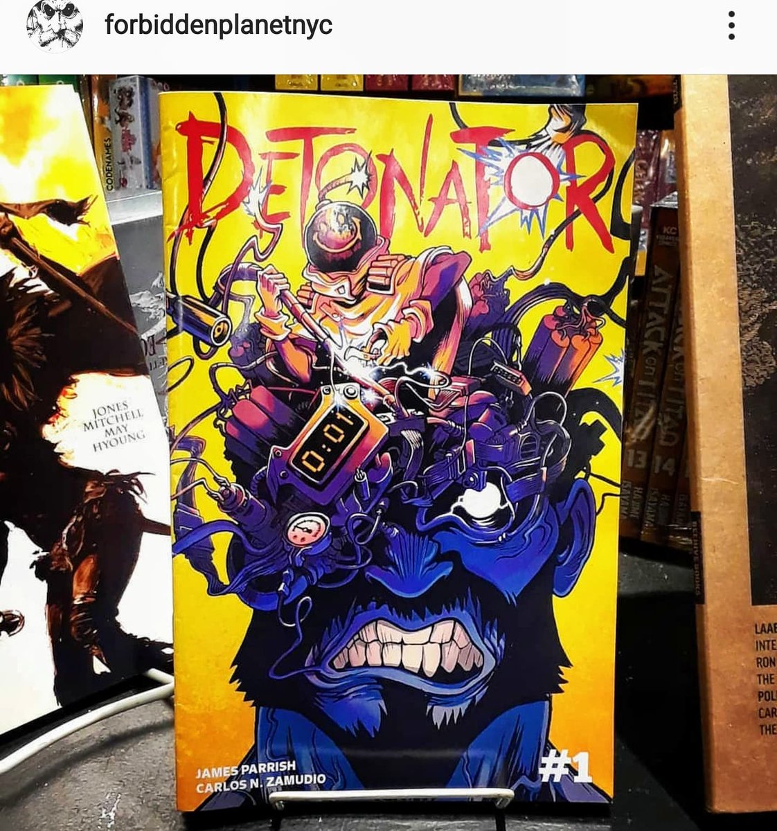 James Parrish (@jamesparrish355) on Twitter photo It LIVES! Detonator #1 is on shelves at Forbidden Planet in NYC! What a great way to start the week! <a href="/FPNYC/">Forbidden Planet NYC</a> <a href="/inkimpnick/">nicolas Zamudio</a>
#comics #Detonator #comicbooks #ForbiddenPlanet #indiecomics It LIVES! Detonator #1 is on shelves at Forbidden Planet in NYC! What a great way to start the week! <a href="/FPNYC/">Forbidden Planet NYC</a> <a href="/inkimpnick/">nicolas Zamudio</a>
#comics #Detonator #comicbooks #ForbiddenPlanet #indiecomics