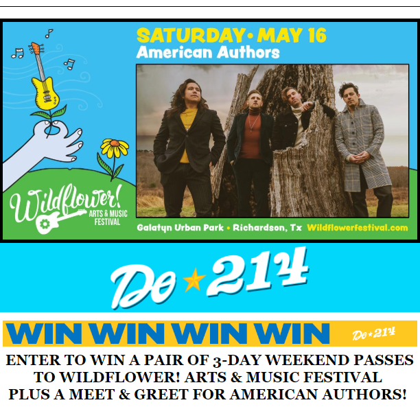 WildflowerFest's tweet photo. ENTER TO WIN A PAIR OF 3-DAY WEEKEND PASSES TO WILDFLOWER! ARTS &amp; MUSIC FESTIVAL PLUS A MEET &amp; GREET FOR AMERICAN AUTHORS via @Do214 #WAMFest2020 https://t.co/o6KWBpyQU9 https://t.co/iGw2GySU5P