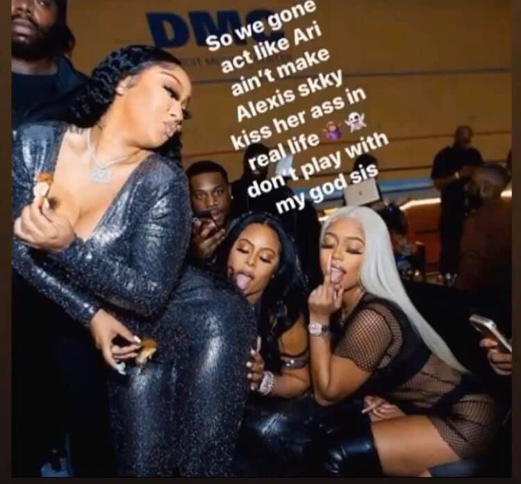 JamesaLovee's tweet photo. @AriTheDon  made @alexisskyyyyyy kiss her ass in real life 🤣 DONT FUCK AROUND 🤪 https://t.co/FxqzJBdVfo