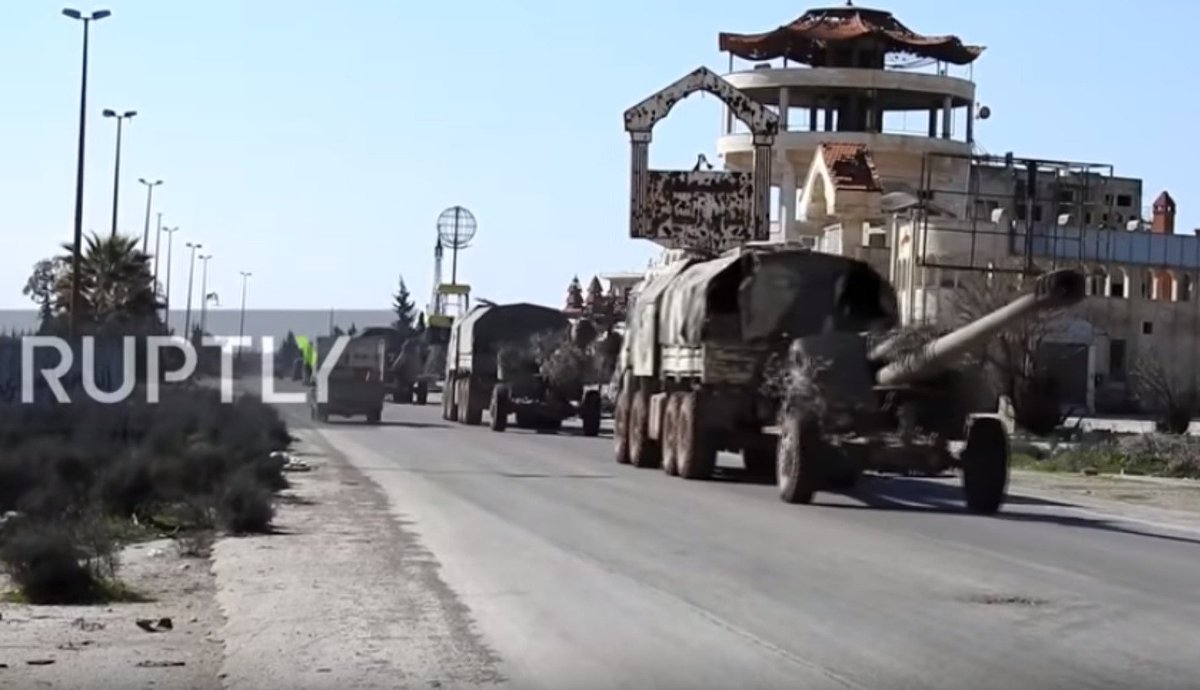 Photo of Russian KAMAZ-6350-376 trucks with 152mm towed 2A65 Msta-B howitzers. 14/ https://vk.com/milinfolive?w=wall-123538639_1343421