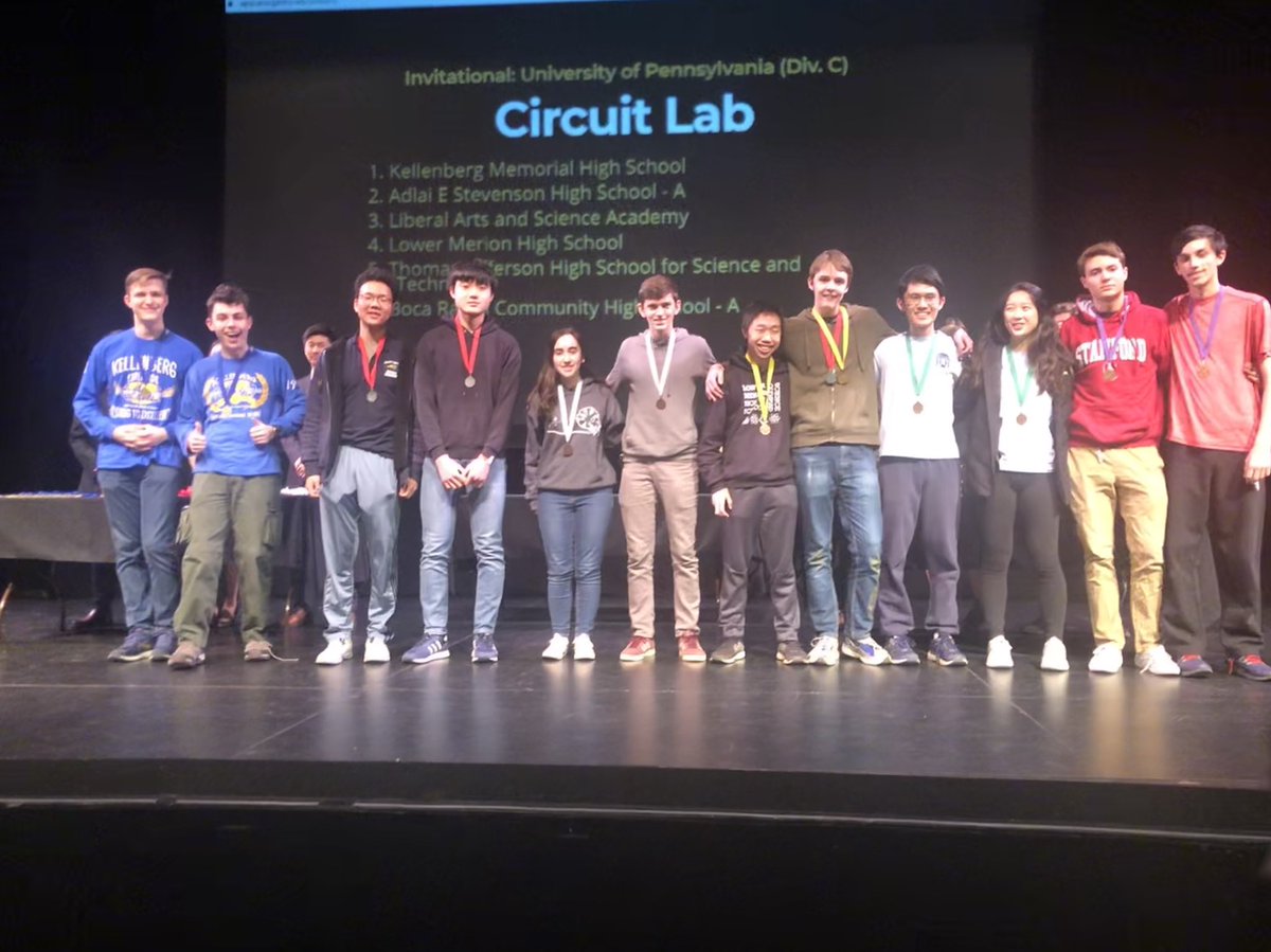 Congratulations to Alec Szulzycki and Paul Bartolemea on taking an incredibly electrifying 1st place in Circuit Lab at the extremely competitive University of Pennsylvania Invitational!