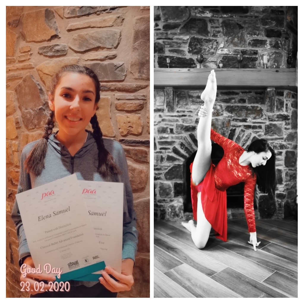 My little 🌟. Distinctions in both Advanced Ballet and Grade 5 Freestyle! Practice pays off!