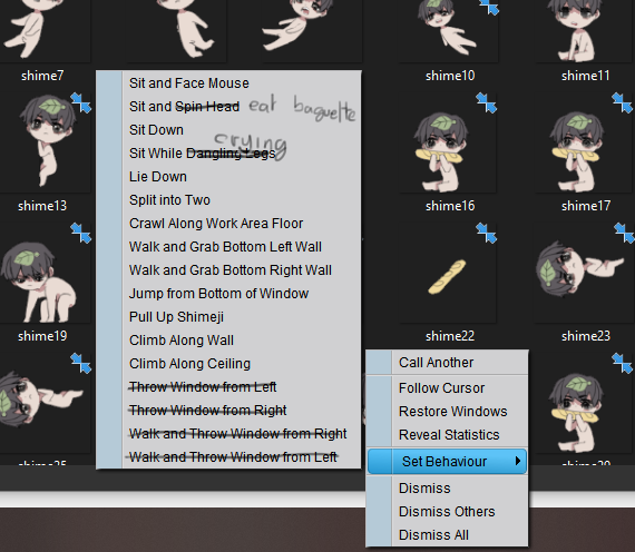 popopoka_'s tweet photo. this thing is called a shimeji, it runs with java,
i didn't write the program, all i did was draw new frames on a pre-existing shimeji i found online,
and i got this :D

credits to kilkakon &amp; Shimeji-ee Group for making this :ok_hand: https://t.co/9TMsM323Sf
