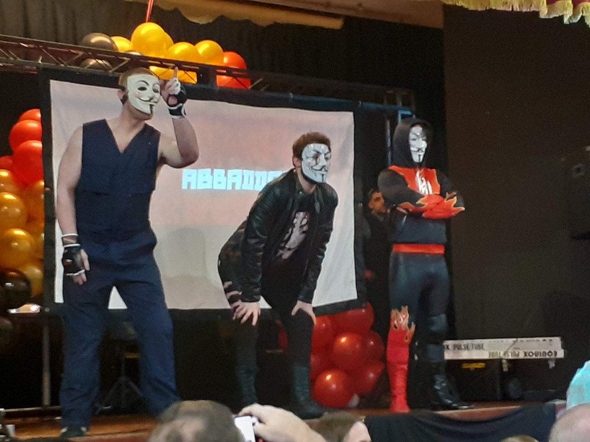 Graham_2011's tweet photo. REUNITED at @WRSTLEIsland #THEREJECTED @Abaddonrejected , @Demoni91 and @azazelwrestler .. and it looks like they set there sights on a new target .. #Paradox ( @clyne_conor , @REALrjsilva and @andyknoxx_ ) https://t.co/mFwt6V6buQ