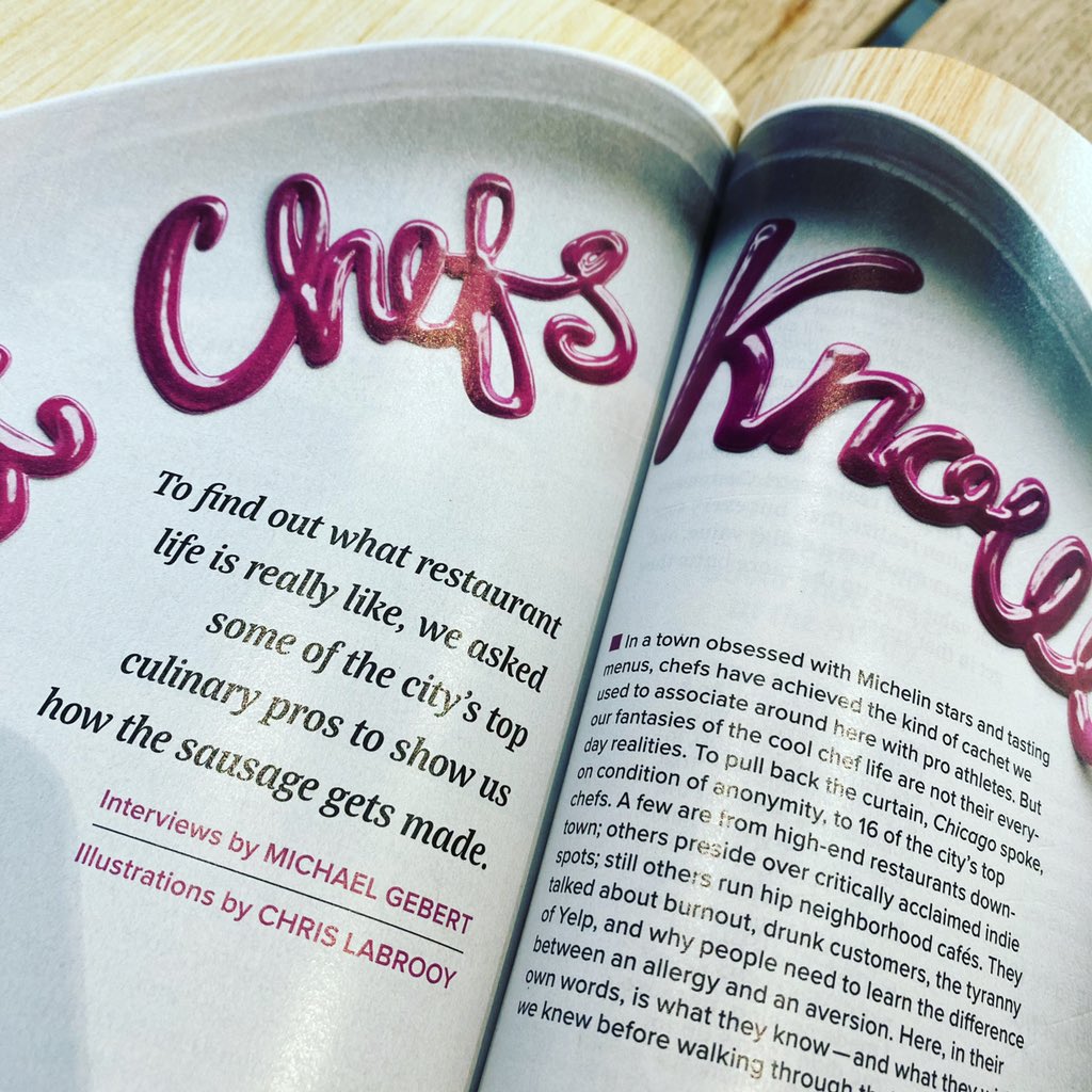 skyfullofbacon's tweet photo. What Chefs Know, for which I interviewed 16 local chefs, in the March issue of Chicago. I’ll be on WGN Radio 720 talking about it Monday morning at 7:48 am. #fooditor https://t.co/yz5Mrx2qtg
