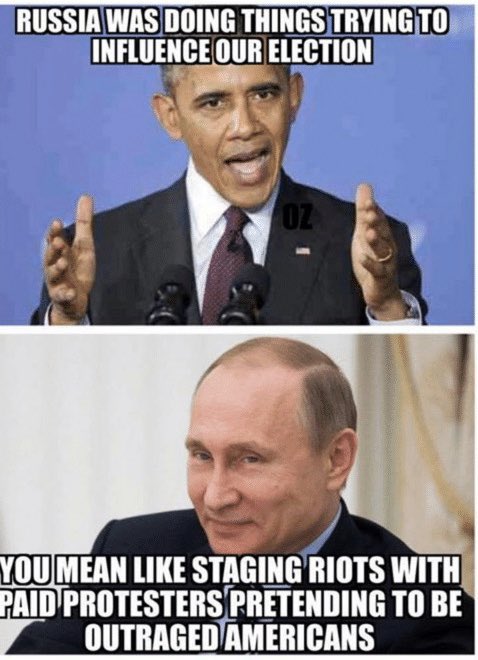 Design2T's tweet image. Does anyone know how the Russians are actually ‘interfering’ and ‘meddling’ in the US elections🤔
Please, someone, find a liberal that can explain this to us🤔