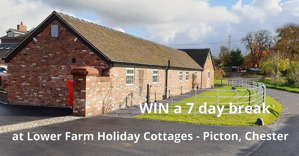 Lowerfarmpicton's tweet photo. WIN a 7 day break at @Lowerfarmpicton Lower Farm Holiday Cottages - Picton, #Chester. £2 a ticket, donations of more than £2 will be allocated multiple tickets. ALL proceeds to @AlderHeyCharity. Big thank you to @sykescottages for supporting. @JustGiving

https://t.co/8Nf9GDvE98 https://t.co/wTXHVlJnr8