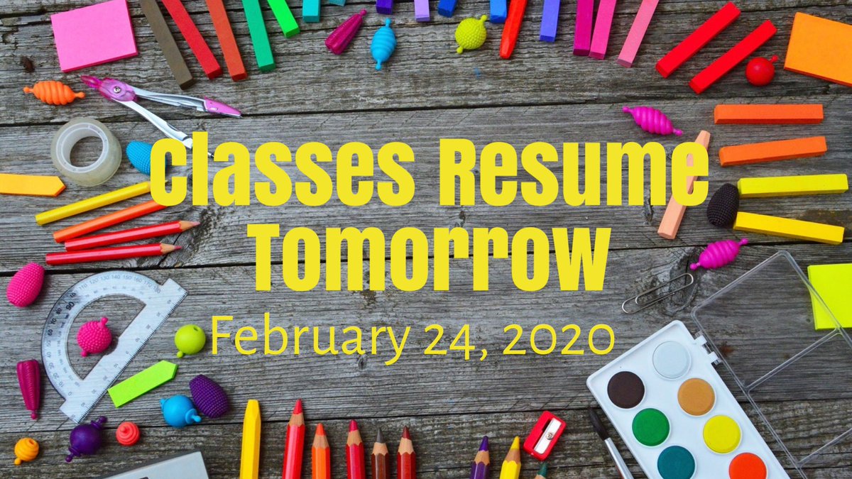 Hope you all had an enjoyable midwinter recess, classes resume tomorrow! See you bright and early at 8:00 AM!