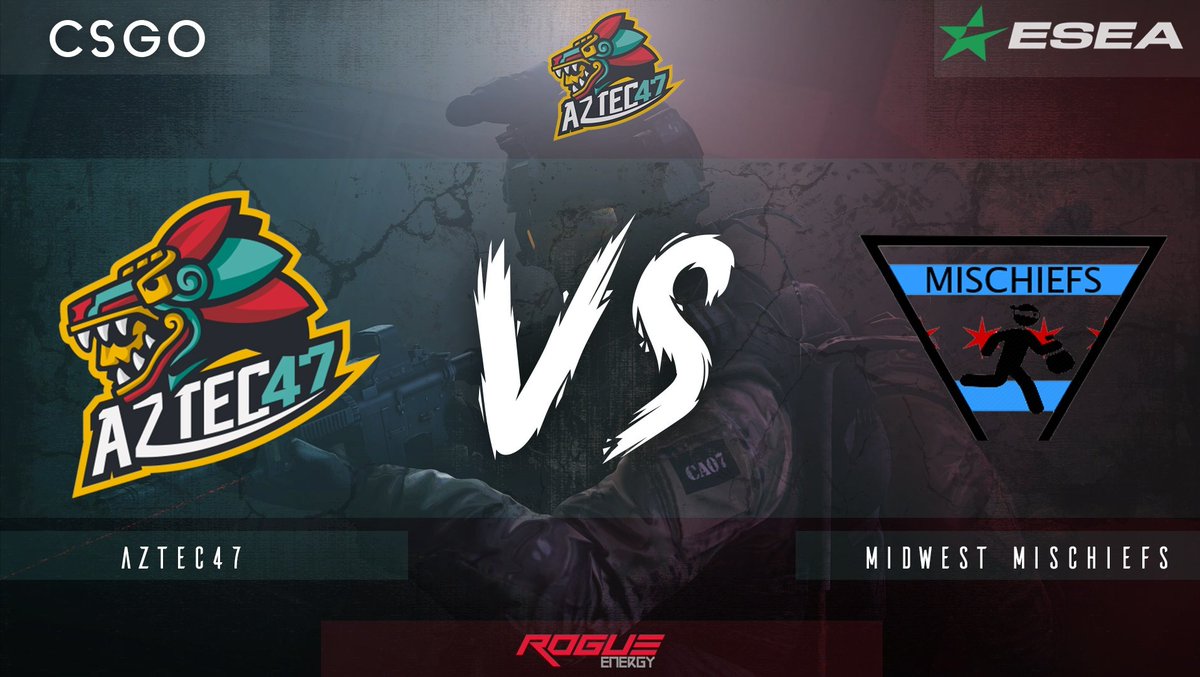 Aztec47E's tweet photo. El día de hoy nuestra escuadra de #CSGO se enfrenta a #MidwestMischiefs en punto de las 20:00 (hora centro) #GoAztec47🇲🇽 https://t.co/bFS0pnqWpO