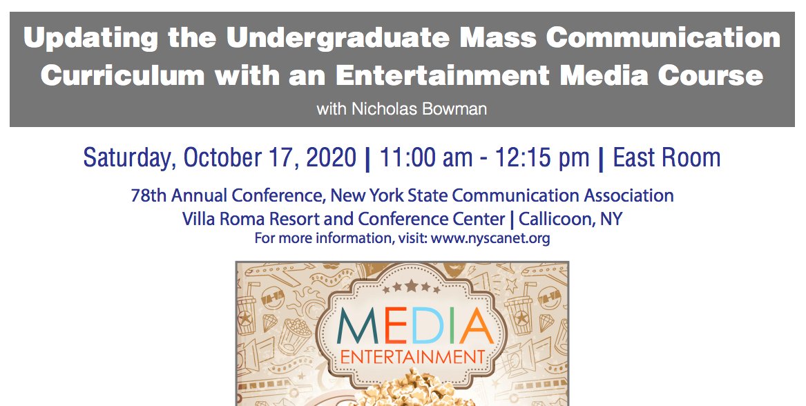 ECACOMM's tweet photo. New for @nystatecomm Membership: Short Course in Mass Communication with @bowmanspartan https://t.co/JTfOwSc2Ea https://t.co/PMmIq01iQ1