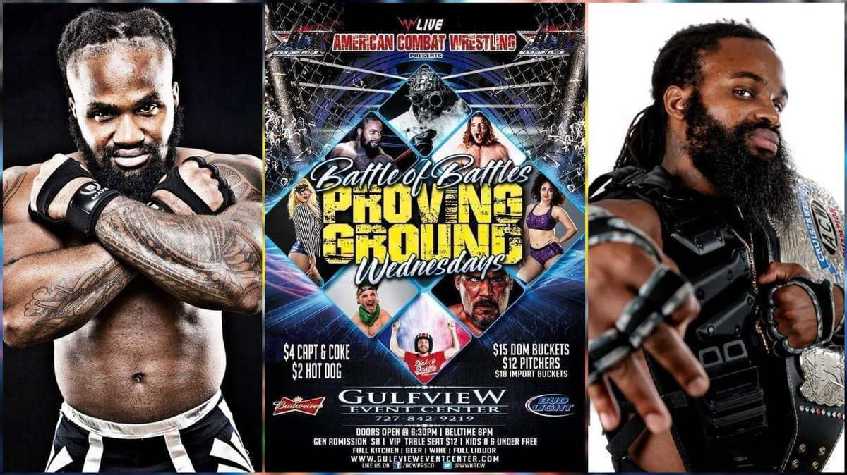 WWNACW's tweet photo. The @WWNACW Cruiserweight Champion #SageScott

@ccdickdanger 

@Cultureiinc of @stepupplease and @mbintegrator

@Tag_TheRapture of @TrueRichardKing and @SkysTheLimitJay w/ @TheKyleKidman 

Will all be in action this Wednesday night @ACWProvingG!!!! #acw #acwflorida #wwn #wwnlive https://t.co/9QDyqimX3R