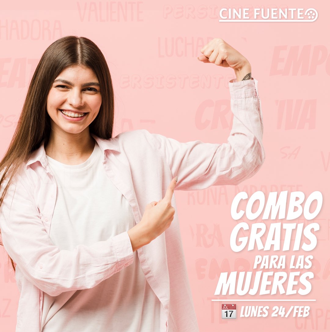 Mañana por el #DíaDeLaMujerParaguaya 🇵🇾 las mujeres se llevan un COMBO especial de regalo con la compra de un ticket🍿🙆🏻‍♀️
❤️Un homenaje para las que contra viento y marea aman, sueñan y luchan para que TODO sea mejor💪🏻