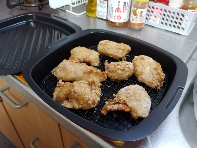 Sk A Twitter アラジントースターで初めて唐揚げ作った これは簡単 鶏むね肉ですが ジューシーに仕上がって酒 飲まずにはいられないッ 次は手羽先でも試したい