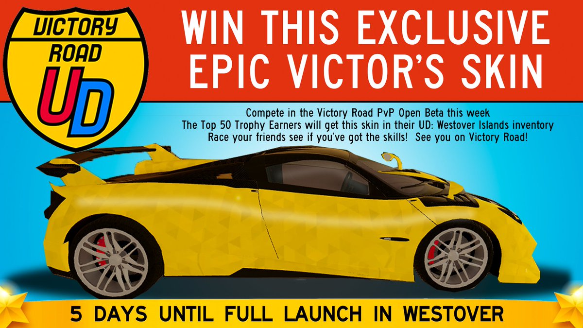 Ultimate Driving Community On Twitter Contest Top 50 Beta Trophy Winners By 2 28 Will Earn This Exclusive Skin The Only Way To Get It Is To Be In The Top 50 - mega racing roblox