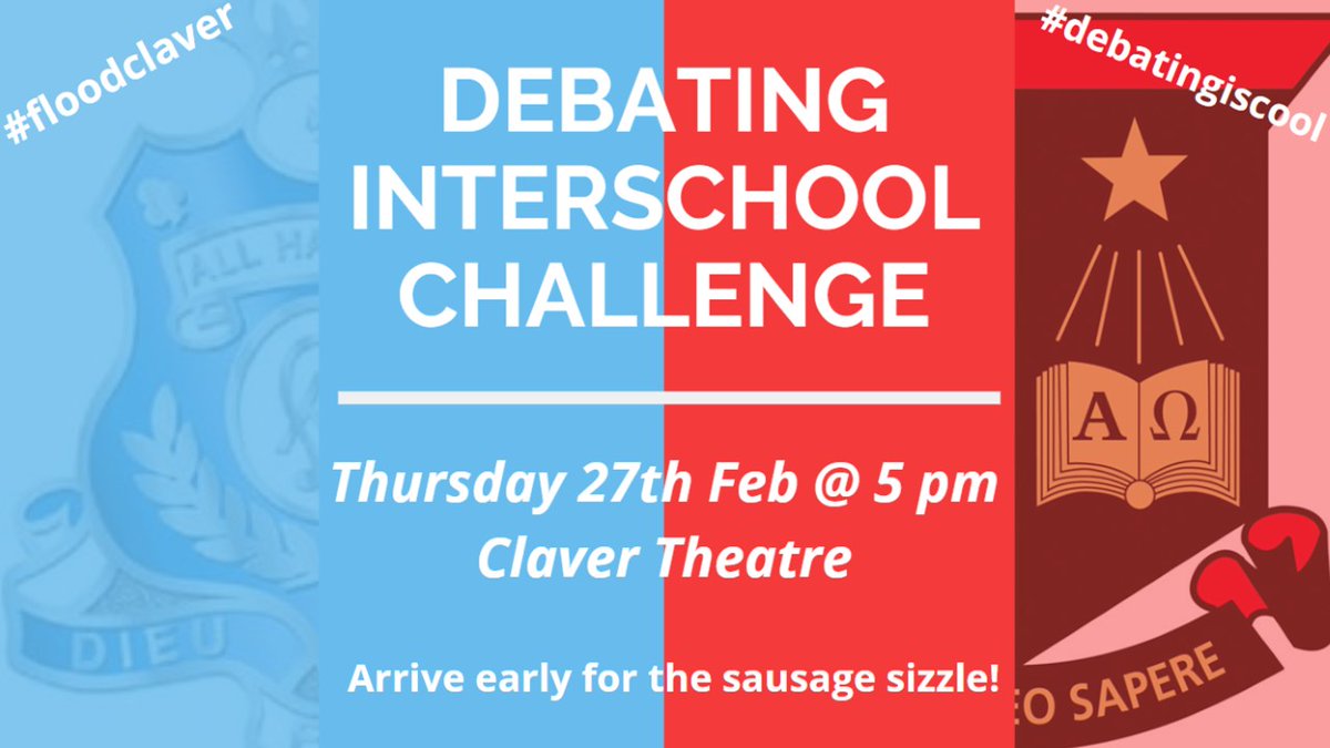 GTCulture's tweet photo. The Dethlefs-McMillan trophy is up for grabs again this Thursday night at AHS. Can our Senior A #TerraceDebating team back up after a resounding win over BGS last week? Let’s fill the Claver Theatre in #redandblack #GT2020 #TerraceCulture #BeTheOne https://t.co/ycmDAd5aEB