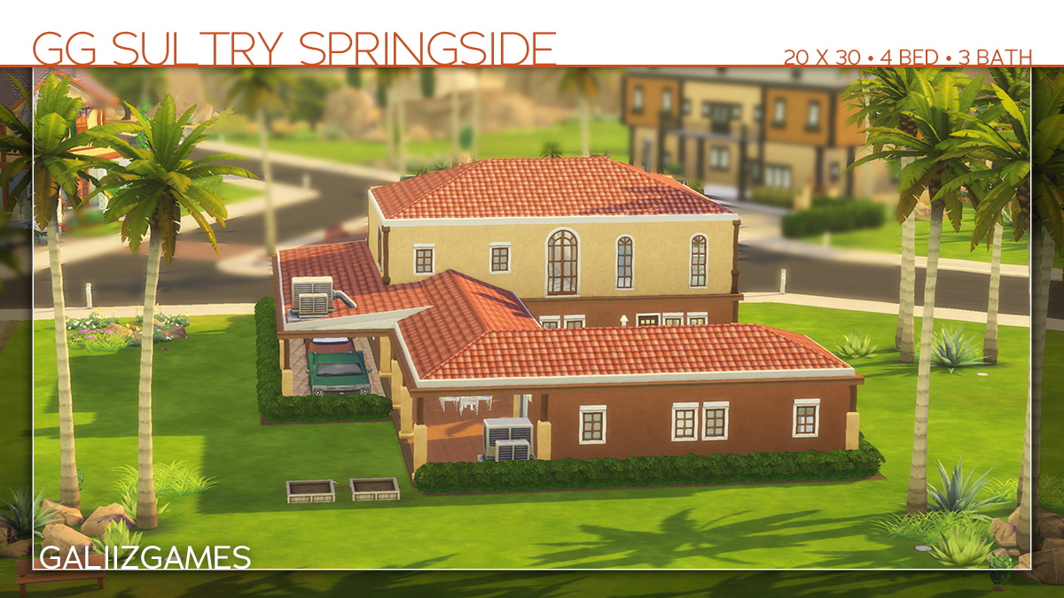 Galiiz on Twitter: "Slowly working my way through rebuilding the Sims 4.  Currently in Oasis Springs. Hope you like it! Set up for a family with two  kids, with a pool house