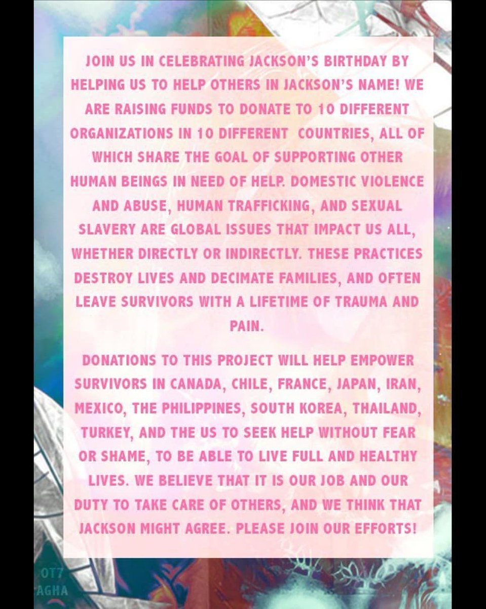 TG7ls's tweet photo. JACKSON'S BIRTHDAY PROJECT GA!
Donate $5 - $50 & win one (or more) of 31 PRIZE SETS-Team Wang RayBans, Jinyoung's Befriend bracelet & much more.
Info, rules and pics, visit https://t.co/9kgZJEEWqb
Rt & tag 2 friends using
the tags 👇🏽
@GOT7Official #GOT7 #AlwaysWithJackson https://t.co/ZGfAlAHD58