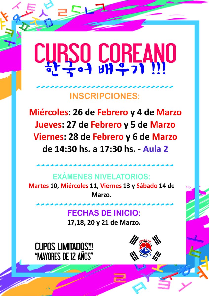 CoreaEnMendoza's tweet photo. Consultas por msj privado! https://t.co/gUuM7GrPKH