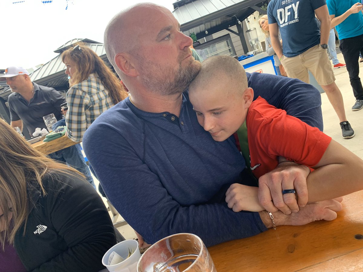 Coach_Molder's tweet photo. This kid is the strongest person I have ever met. We have more in common than anyone knows! He makes me better! I love you Reid!! #teamreid #cancersucks https://t.co/7ea7yFi1TW