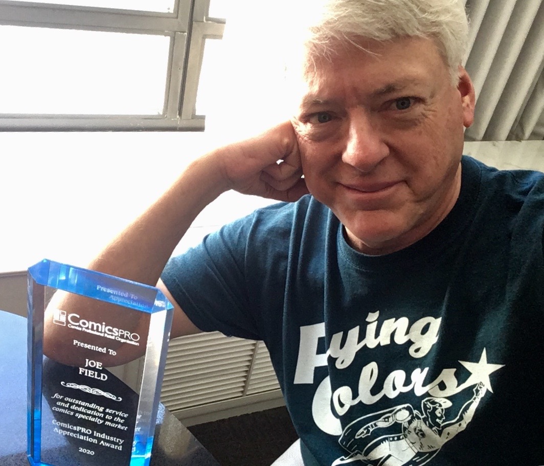flycojoe's tweet image. So this happened.... :)

I'm humbled, happy &amp;amp; grateful to receive the 2020 @comicspro Industry Appreciation Award.

None of this means anything without our FlyCo Faithful keeping us in business all these years! 

bit.ly/32vRSgN