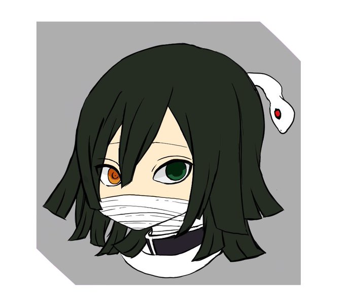 eco@さんがTwitterに投稿した伊黒小芭内(鬼滅の刃)のイラスト。