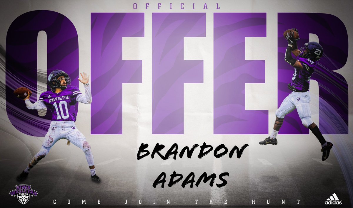 bran_bran10's tweet photo. Blessed to say I’ve received an offer from Iowa Wesleyan University 🐅🐾  @IWTigerFootball @Coach_Sears https://t.co/uMWtRl8UEz